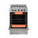 Prestige 23.5" 4 burner 2.3 cu. ft. Freestanding Gas Range with Convection Oven