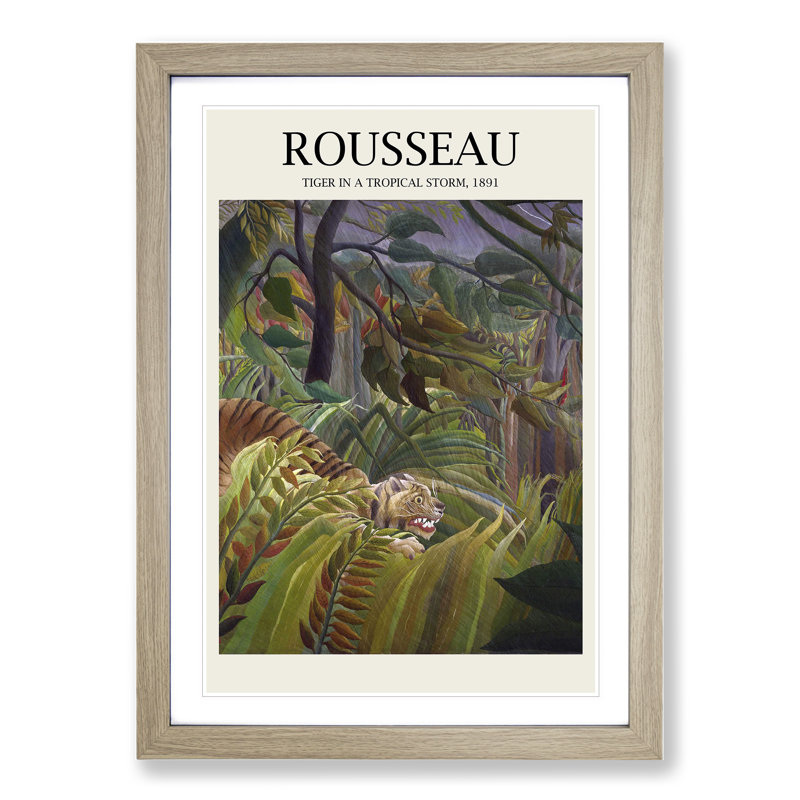 Surprise by Henri Rousseau - Single Picture Frame Print, Oak Framed, 36cm H x 27cm W x 2cm D