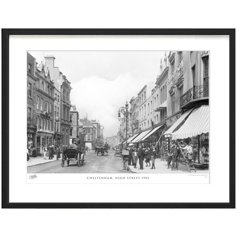 Cheltenham, High Street 1901 by Francis Frith - Single Picture Frame Print, 28cm H x 36cm W x 2.3cm D