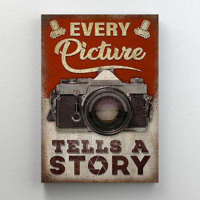 " Camera On Brown And Red Background "
