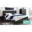 Grand lit plateforme tapissier en tissu touffeté Julia-1680872613