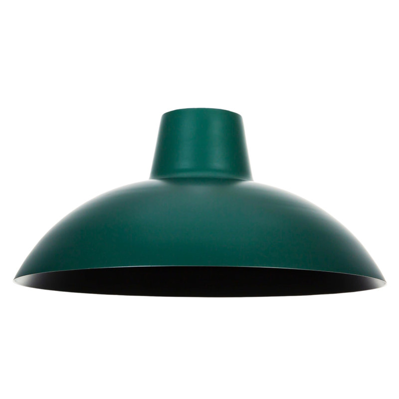 Industrial Retro Designed Matt Curved Ceiling Pendant Light Shade, Green