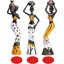 Ensemble de 3 sculptures de femmes d'Afrique, femme tribale exotique de 7,5 po