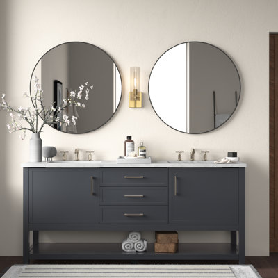 Meuble-lavabo double 72 po Vicini