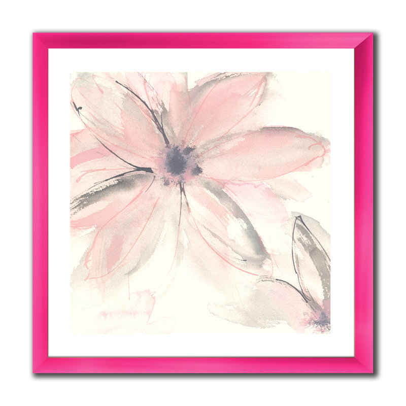 « rose shabby floral ii »-cadre photo imprimé sur toile, H 30 po x l 30 po x P 1 po