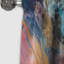 Turquoise rose sarcelle Symphony - rideau abstrait - rideau occultant abstrait - 1 panneaux-1251868620