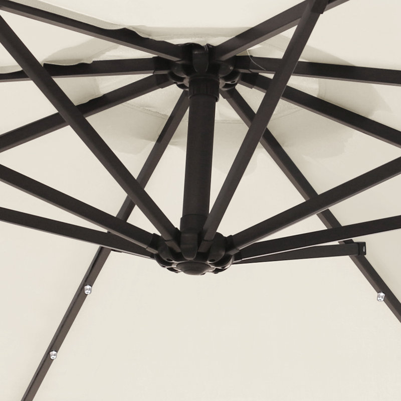 Prater 3m Cream Cantilever Parasol with Lights