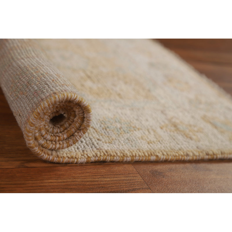 Tapis oriental en laine Oushak noué à la main 2 x 3