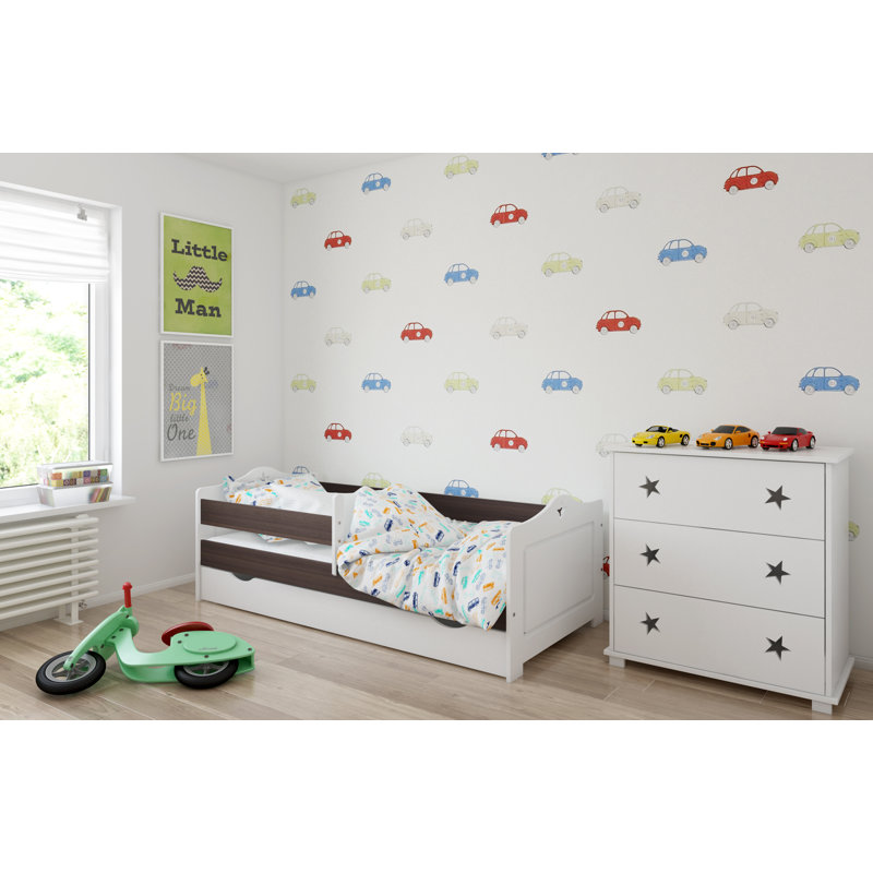 Simons Cabin Bed with Storage Included, 80 x 160 cm, Walnut