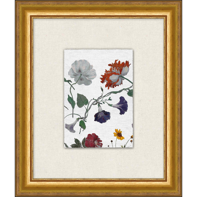Studies Of Flowers 2 Print by Lillian August