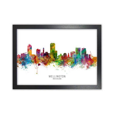Wellington New Zealand Skyline by Michael Tompsett - 1 Piece Wall Art