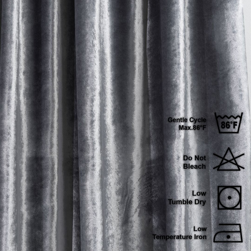 Pinch Plate Room Darkening Extra Long & Extra Wide Decorative Curtain - Single Panel 1, Grey, 130cm Width x 245cm Drop