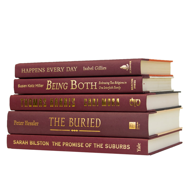 Modern Merlot Book Stack, S/5