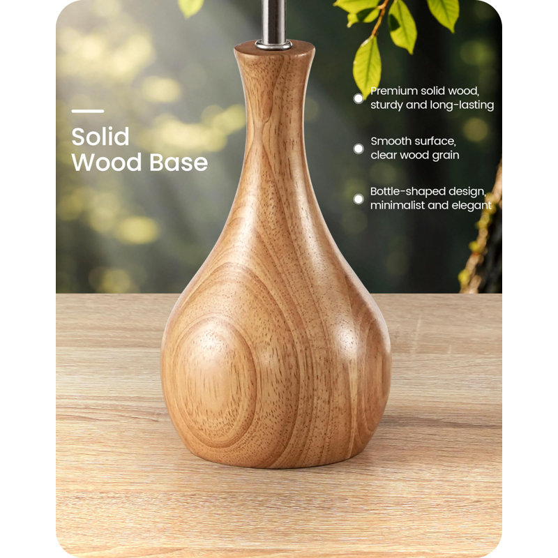 Wood Table Lamp, Green