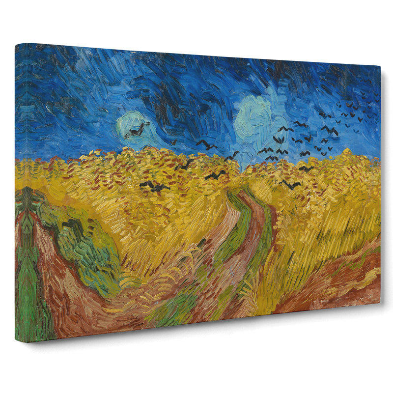 Wheatfield With Crows by Vincent Van Gogh - Wrapped Canvas, 50cm H x 76cm W x 3cm D