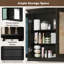 Armoire de rangement murale moderne avec 2 miroirs et tablettes réglables, parfaite pour les salles de bain organisées et élégantes.-133329185