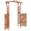 Structure de tonnelle de jardin d'extérieur en bois de pin massif brun et pergola