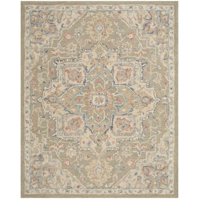 Tapis d'intérieur vert 8 pi 6 po x 11 pi 6 po Nourison Maison