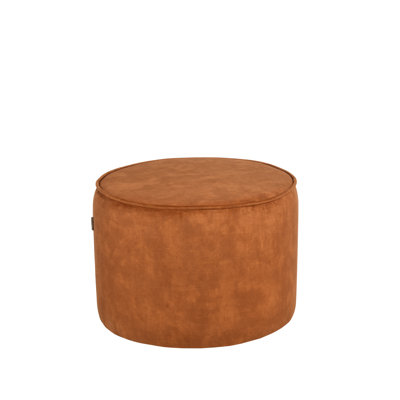 55cm Wide Round Solid Colour Pouffe Ottoman