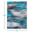 Tapis décoratif à motifs abstraits turquoise et gris Guelph-293376220