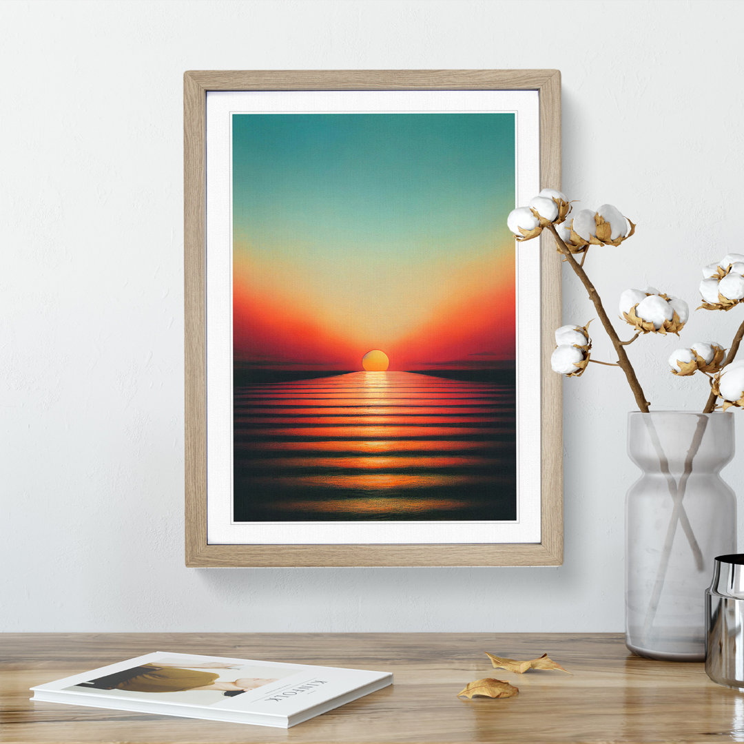 Resplendent Abstract Ocean Sunset - Wall Art