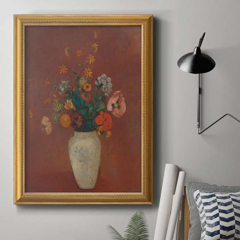 Bouquet dans un vase chinois, toile de qualité supérieure, prête à être accrochée, H 36 po x l 24 po x P 2,5 po