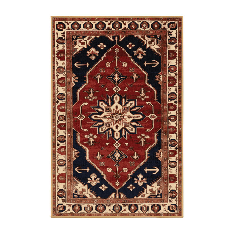 Tapis brun lavable à la machine, Rectangle 5 pi x 7 pi
