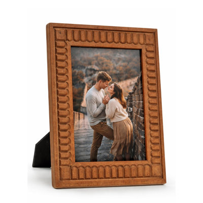 Picture Frame With Plexiglass, Wooden Graduation Picture Frame For Home Decor, Wall Mounting Or Tabletop Vertical & Horizontal Display, Father's Day & Graduation Gifts, (Curvy Tales)