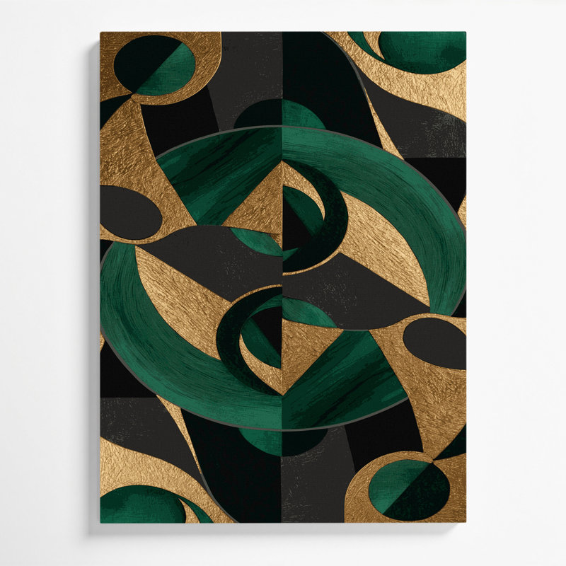 Abstract Shapes 28 Grey Canvas Wall Art, 14" H x 11" W