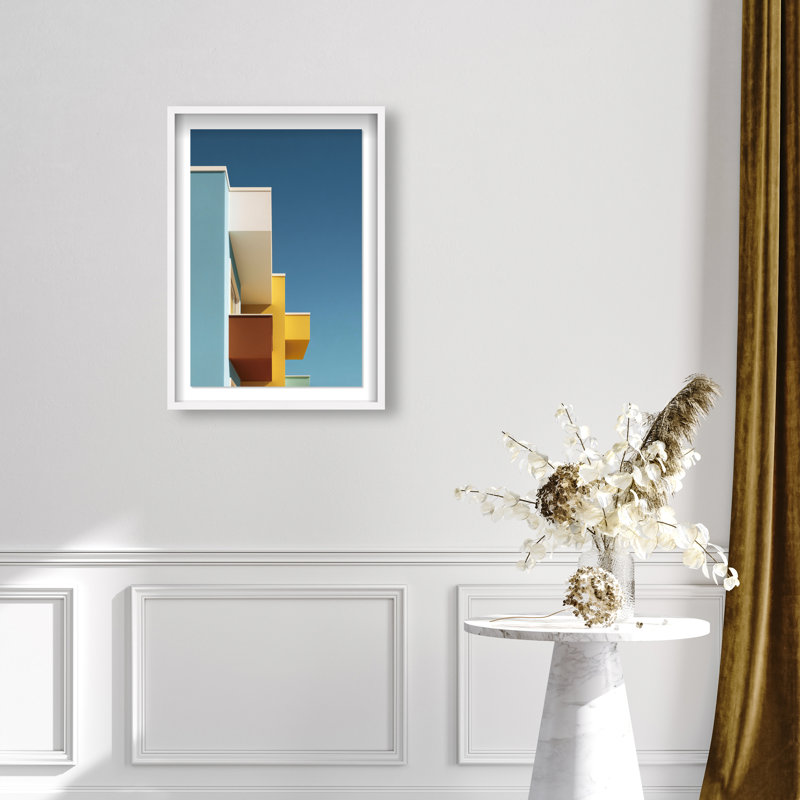 Orthogonal Sky View Framed Graphic Art, 55.5"H x 37.5"W, White Shadowbox