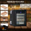 Cigar Humidor Cabinet 200 Count, 3 in 1 33L Electric Humidor with Hygrometer, Humidifier, Cooling Fan & Spanish Cedar Lining, Lights Control System, Desktop Multi Large Drawers, Gift for Cigar Lovers