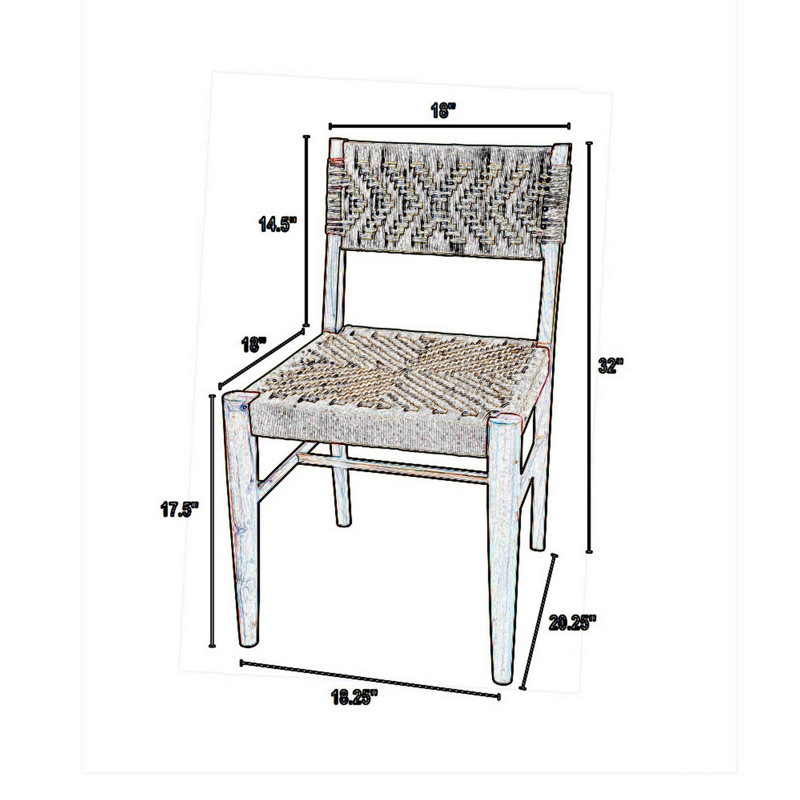 Chaise d'appoint en bois massif de couleur crème / gris Stassa