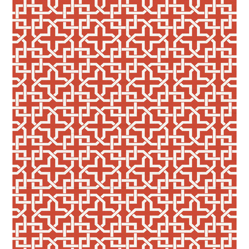 Blossom Chinoiserie Metallic Wallpaper Roll, Mon Red