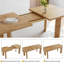Table de salle à manger extensible 63-78,7 po Mid-Century pour 6 à 8 personnes avec pieds en acier au carbone