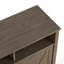 Armoire de rangement moyenne en bois massif à 2 tablettes avec 2 casiers ouverts Ela