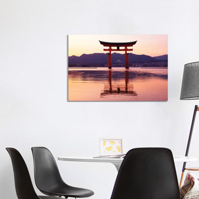 Sunset Of Torii Gate In Miyajima by Philippe Hugonnard - Wrapped Canvas Gallery-Wrapped Canvas Giclée