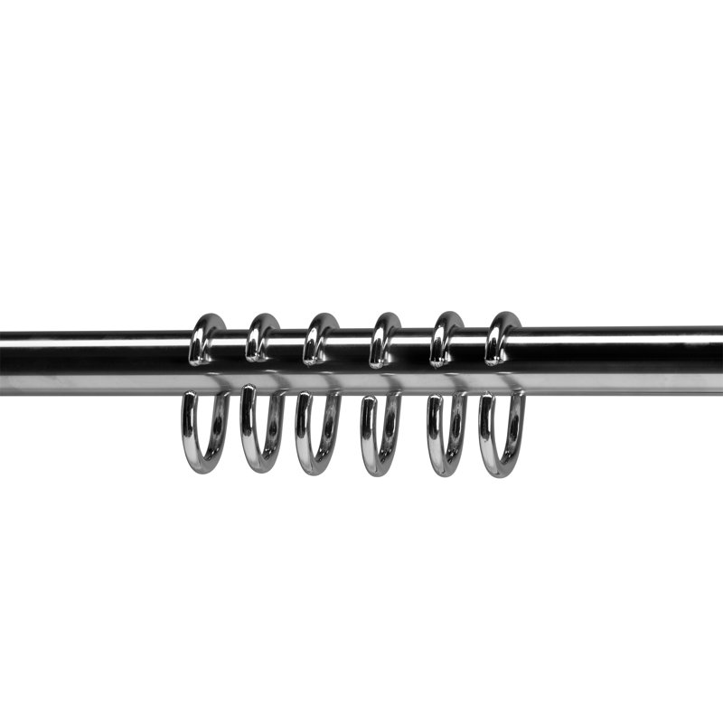 Adjustable Stainless Steel Curved Shower Curtain Rod, 60in