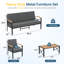 Ensemble de patio extérieur pour 5 personnes, ensemble de conversation extérieur avec coussins résistants aux intempéries, ensemble de mobilier de patio robuste en métal pour la cour arrière, la piscine-573584822-576595165