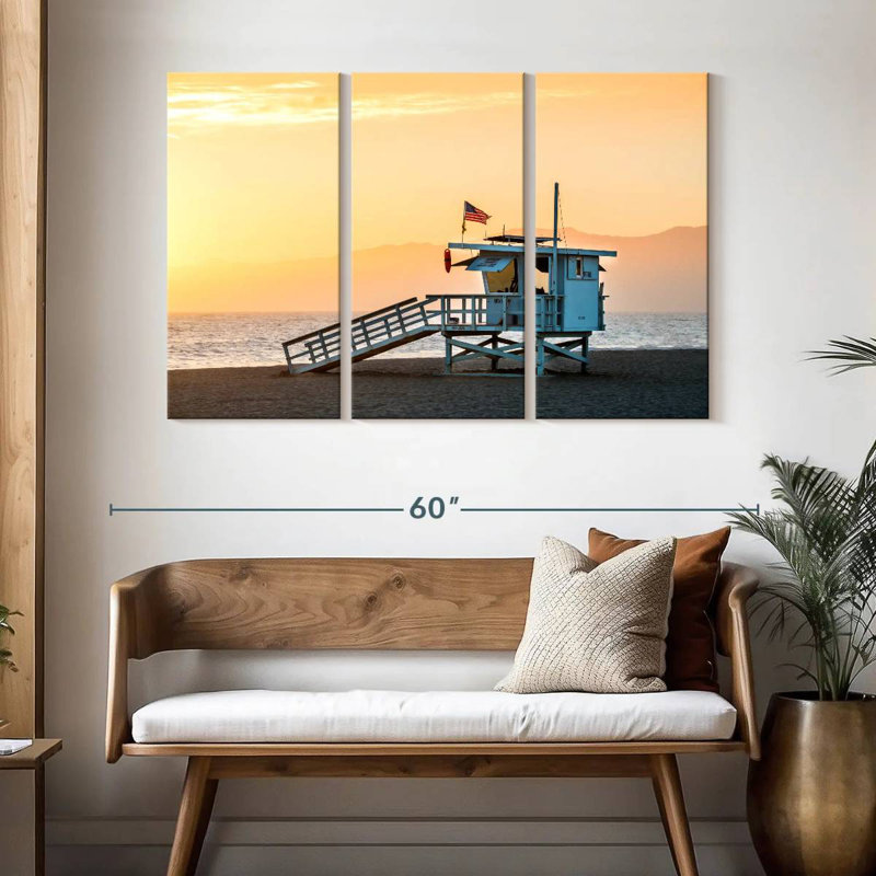 Gillard Dramatic Venice Beach Sunset, 32" H x 50" W