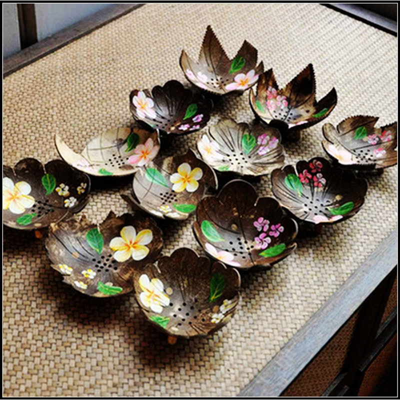 Porte-savon en forme de feuille fabriqué à la main et plateau à bijoux, écologique et multifonctionnel pour la décoration intérieure.