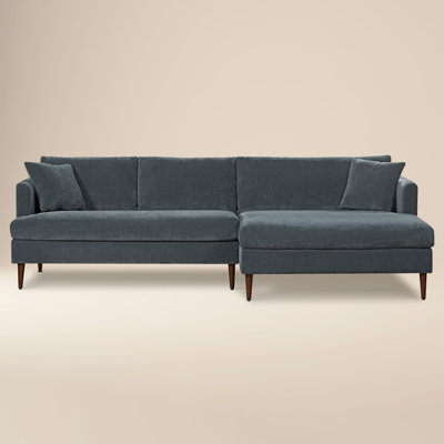 Canapé modulaire en velours de chenille avec méridienne extra large 108 po Murca