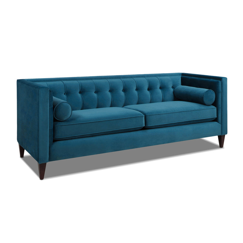 Mick 84'' Velvet Sofa, Teal Velvet