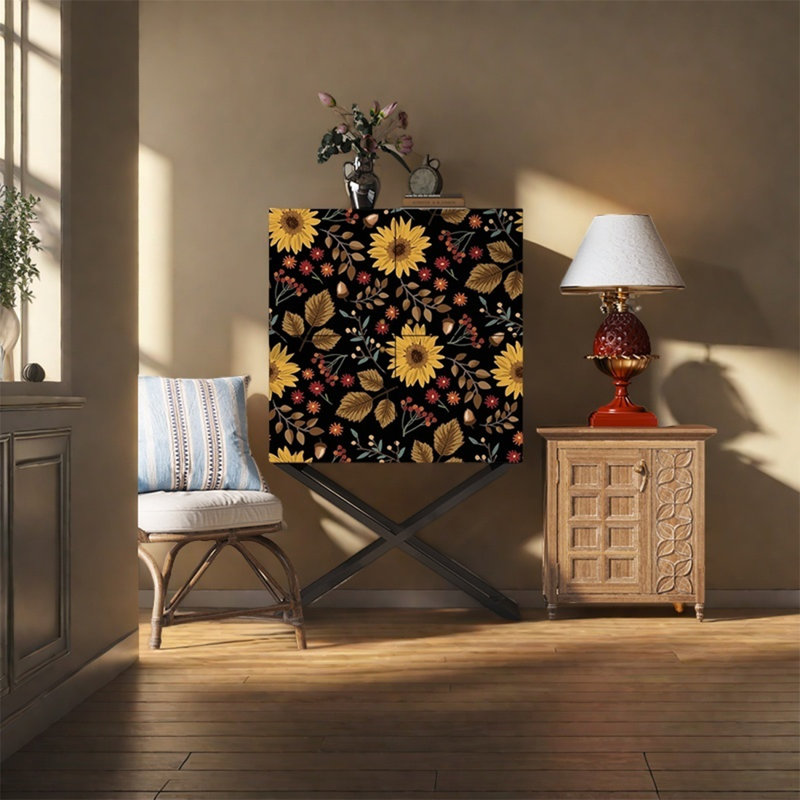 Storage Cabinet with Walnut Top