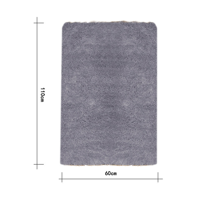 Charlotte Solid Colour Shag 110cm X 60cm Area Rug, Rectangle 60 x 110cm