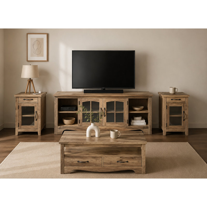 Callison 4-Piece Living Room Table Sets, Brown