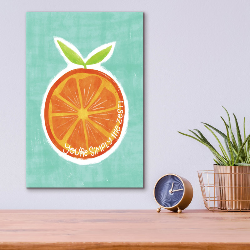 Art mural en verre acrylique 12 po x 16 po «Simply The Zest» par Club Daydream