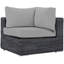 Ensemble modulaire d'extérieur 5 pièces avec coussins Sunbrella en toile Modway Summon-38631789