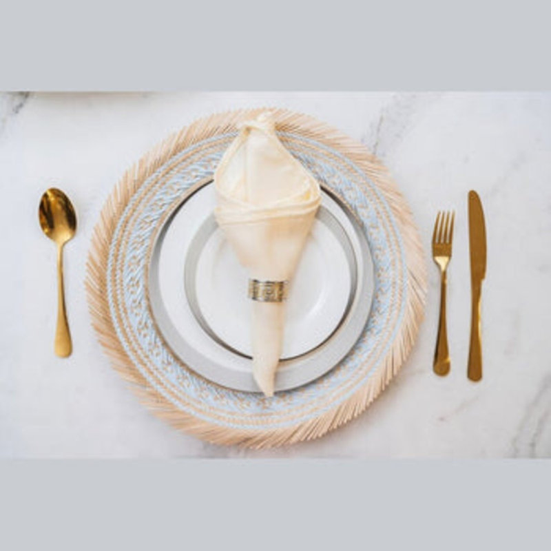 Catessa Plastic / Acrylic No Pattern Round Placemat