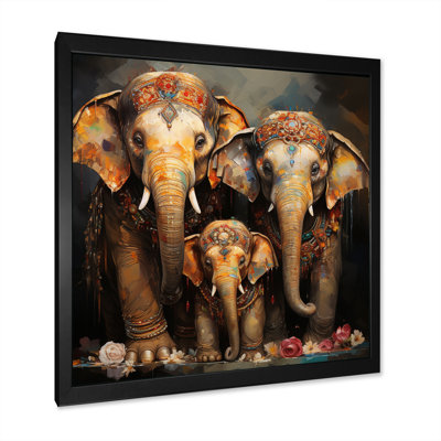 Art asiatique, éléphants thaïlandais VI - impression