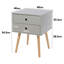 Set of 2 Premium Irmtraud 2-Drawer Bedside Cabinets, Pair of Stylish Two-Tone Nightstands-1381567222